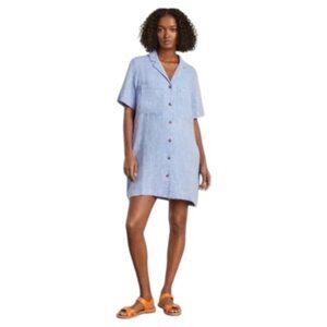 Everlane Light Blue Linen Shirtdress, Size XS